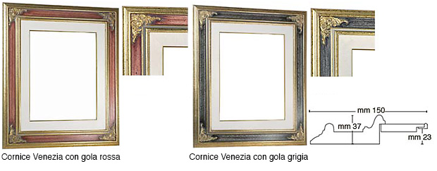 Ramă Venezia canelură roșie 24x30 cm cu Pass.