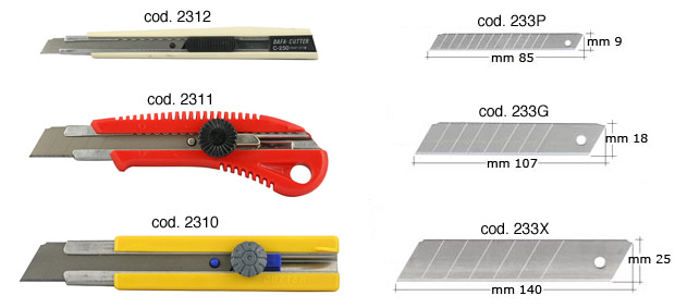 Cutter cu lame segmentate - Format mic