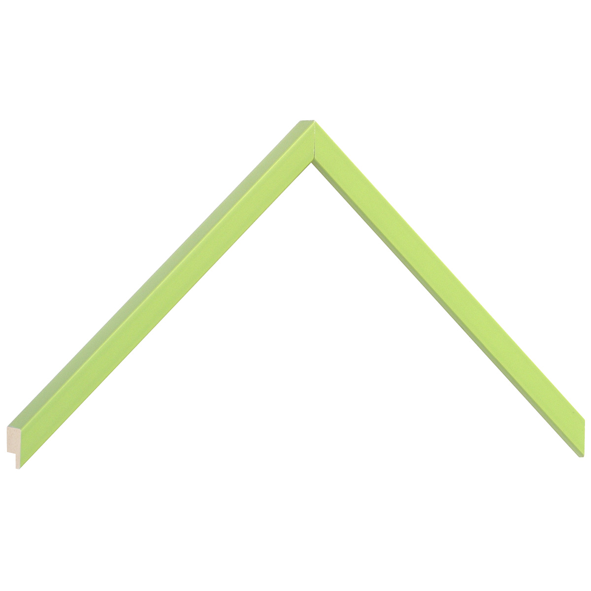 Profil ramin plat 10 mm - finisaj mat - culoare verde deschis - Mostră