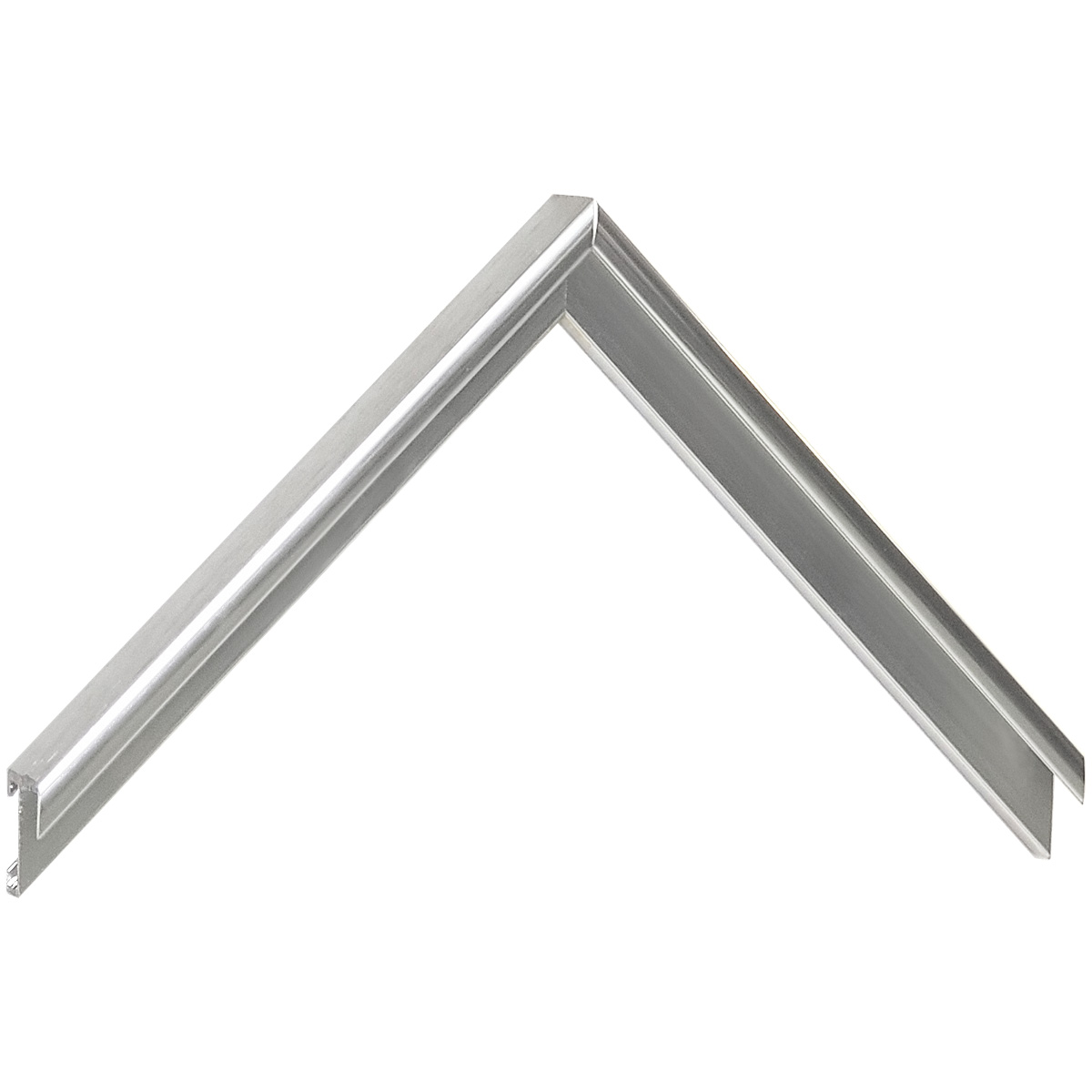 Profil din aluminiu serie 11 - Argintiu satinat - Mostră