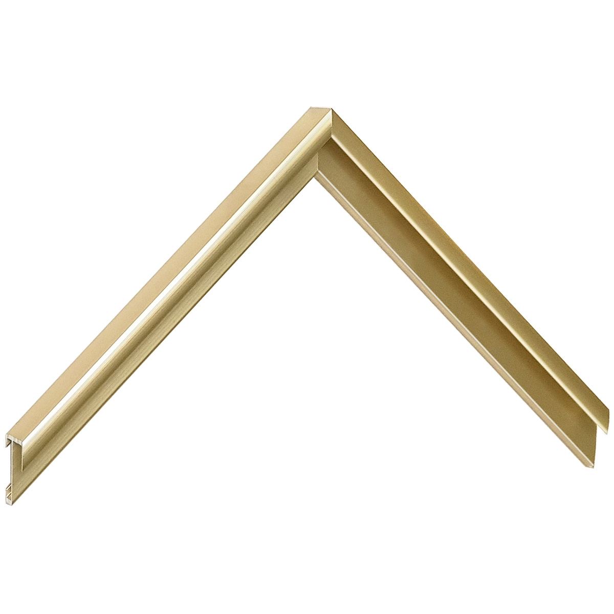 Profil din aluminiu plat serie 11 aur lucios - Mostră