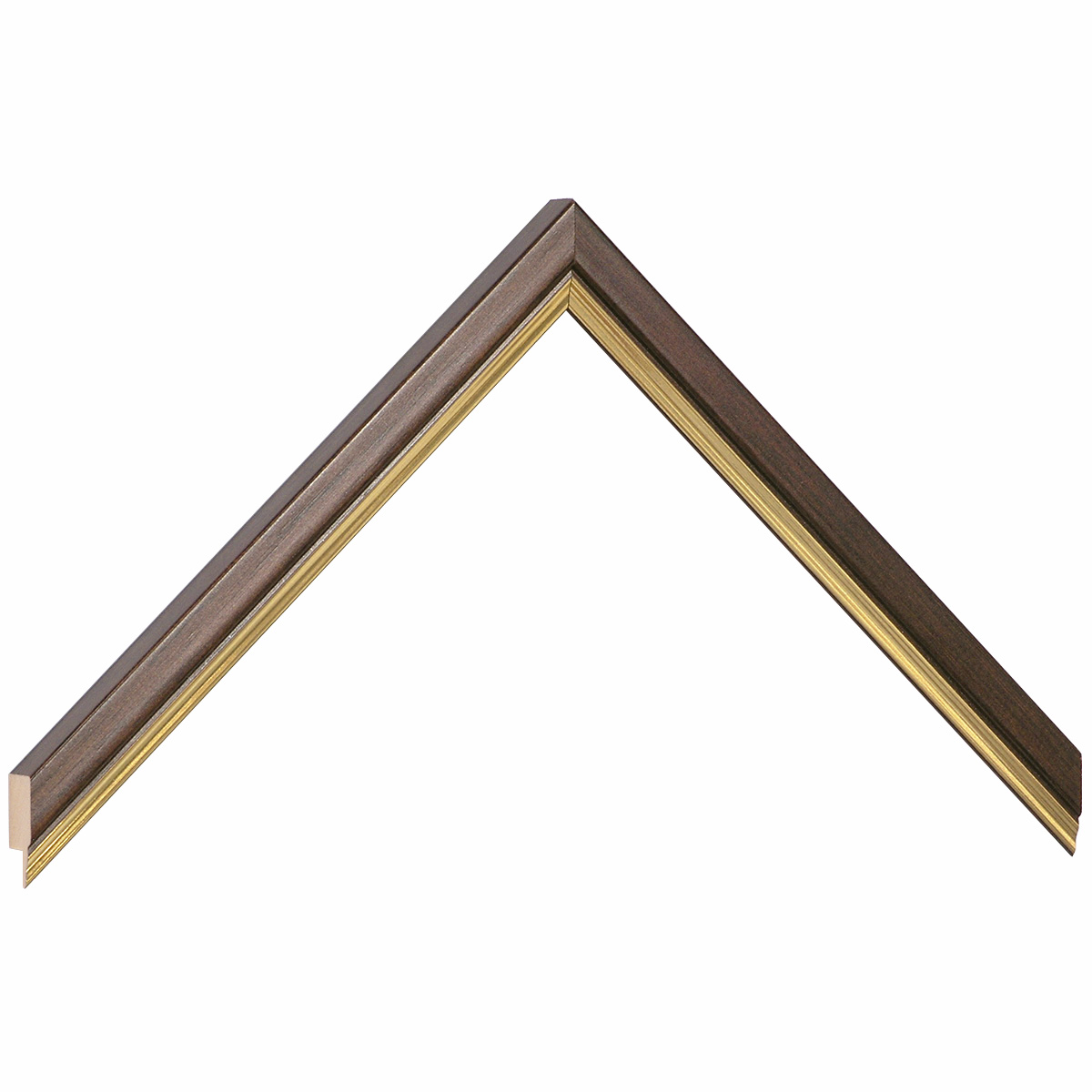 Profil ramin Lățime 15 mm - maro cu fir auriu - Mostră