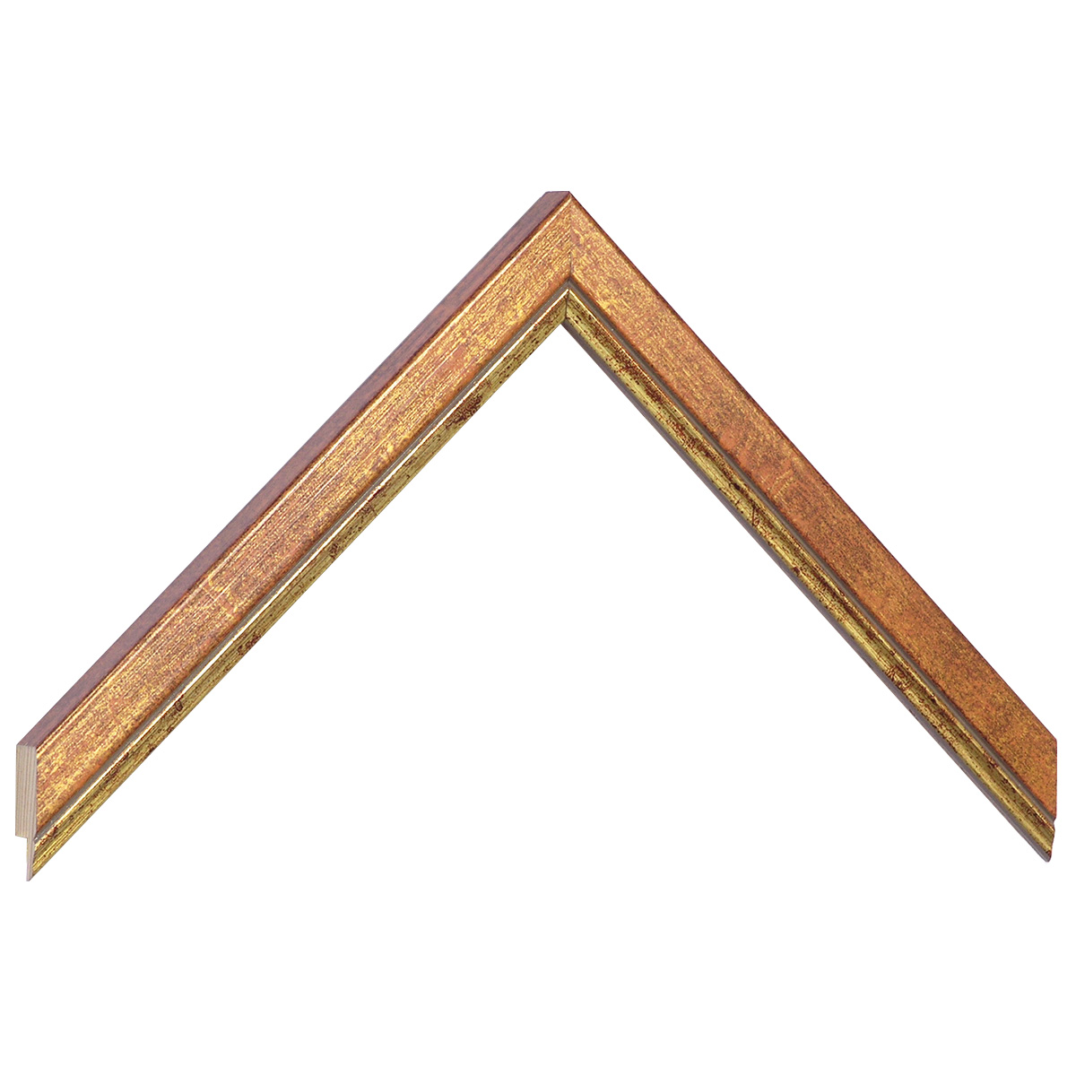 Profil pin îmbinat Lățime 18 mm - culoare ocru și fir auriu - Mostră