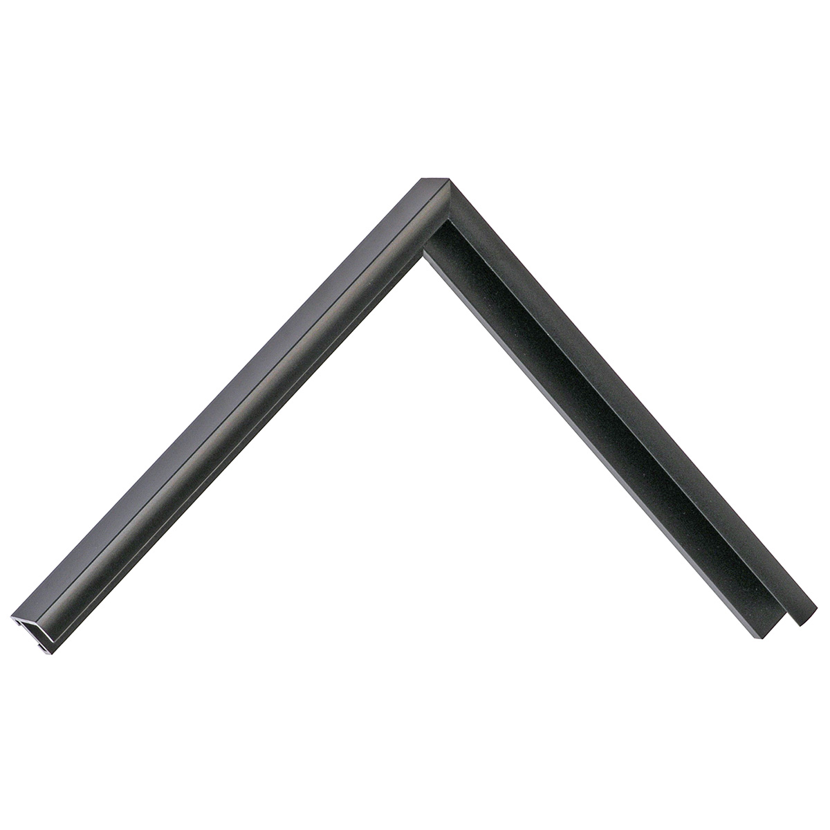 Profil din aluminiu serie 12 plat - Negru satinat - Mostră