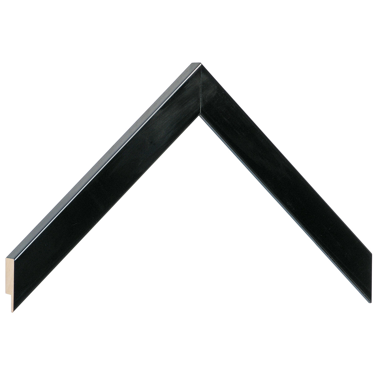 Profil ayous plat Lățime 20 mm Înălțime 14 - negru lucios - Mostră
