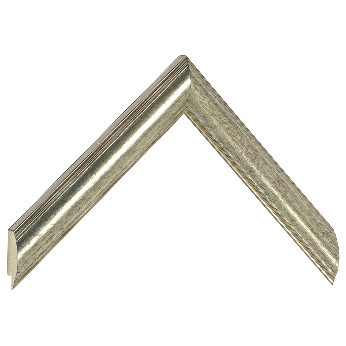 Profil pin îmbinat Lățime 25 mm Înălț.19 - forma rotunjită - argintiu - Mostră