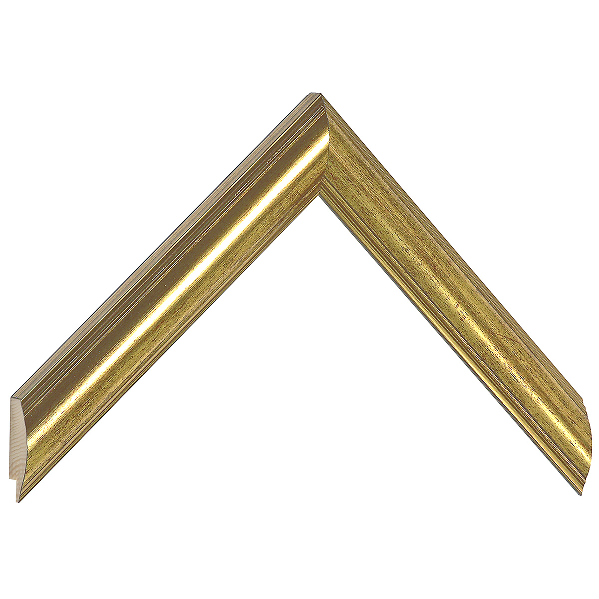 Profil pin îmbinat Lățime 25 mm Înălț.19 - forma rotunjită - auriu - Mostră