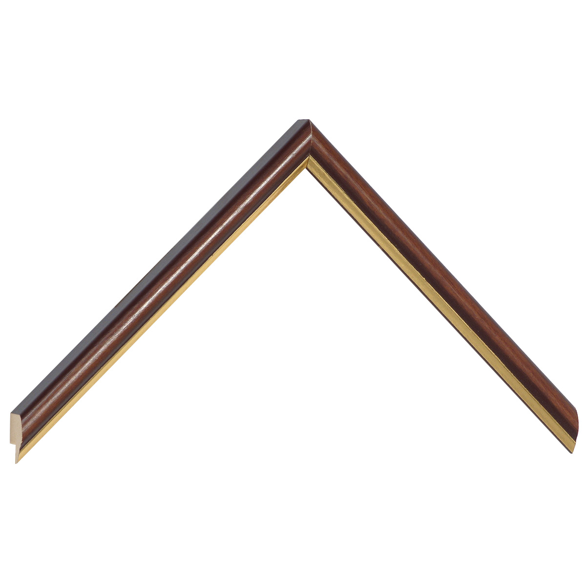 Profil pin îmbinat Lățime 13 mm - maro antic cu fir auriu - Mostră