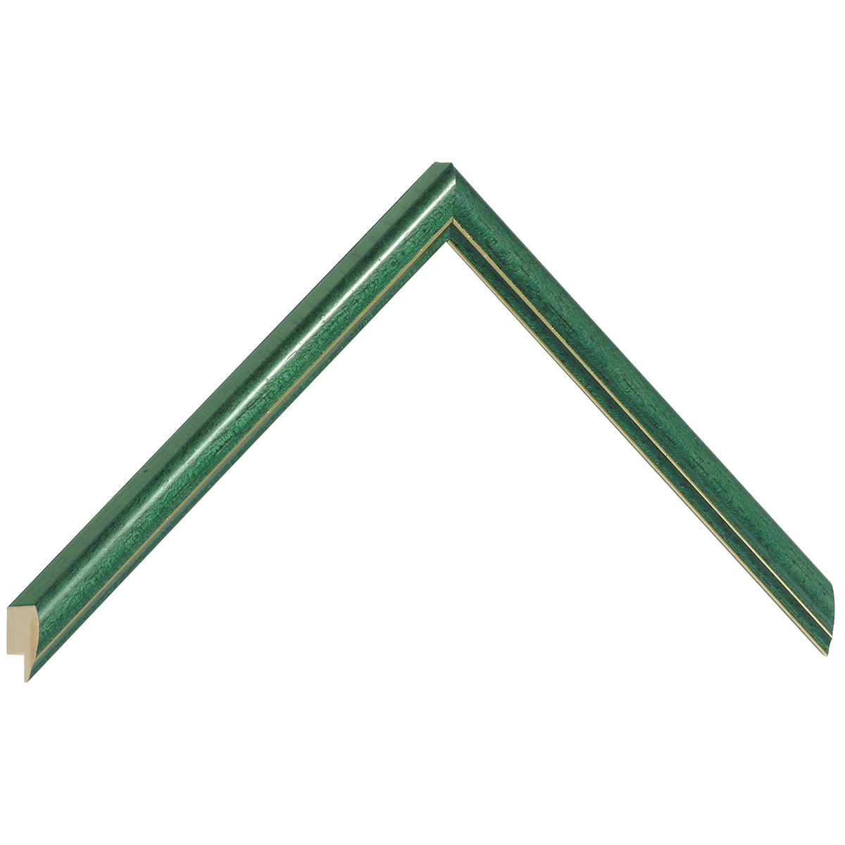 Profil ayous îmbinat Lățime 13 mm - verde cu fir argintiu - Mostră