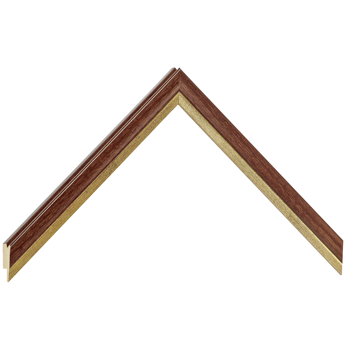 Profil pin îmbinat Lățime 16 mm Înălțime 16 - maro cu fir auriu - Mostră