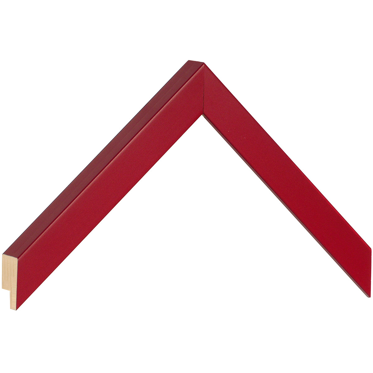 Moulding finger-jointed pine, width 20mm, height 20 - Burgundy - Mostră