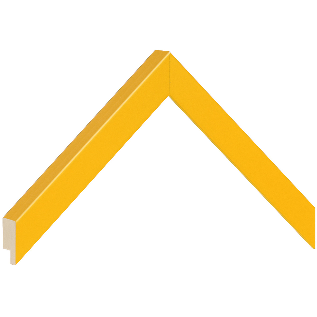 Moulding finger-jointed pine, width 20mm, height 20 - Yellow - Mostră