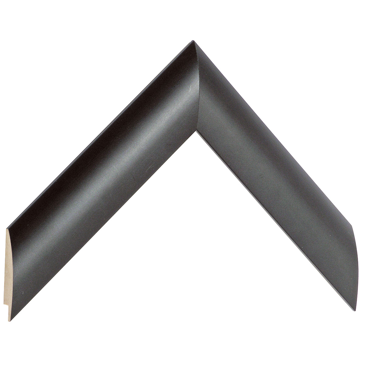 Profil ayous îmbinat Lățime 35 mm - rotunjit - negru mat - Mostră