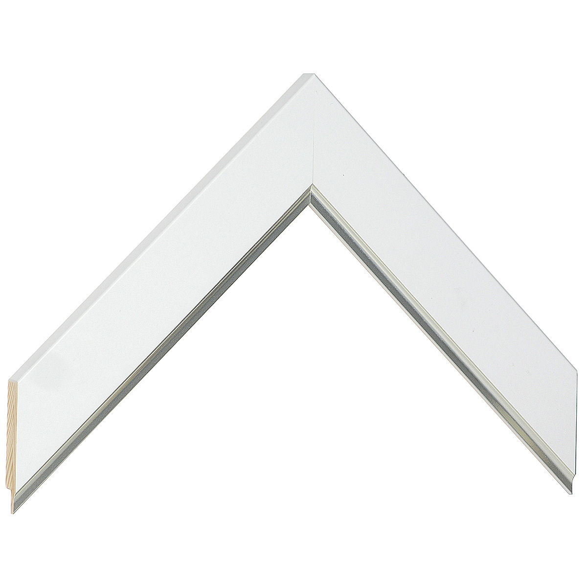 Profil pin îmbinat - Lățime 34mm Înălțime 12 - Alb, fir argintiu - Mostră