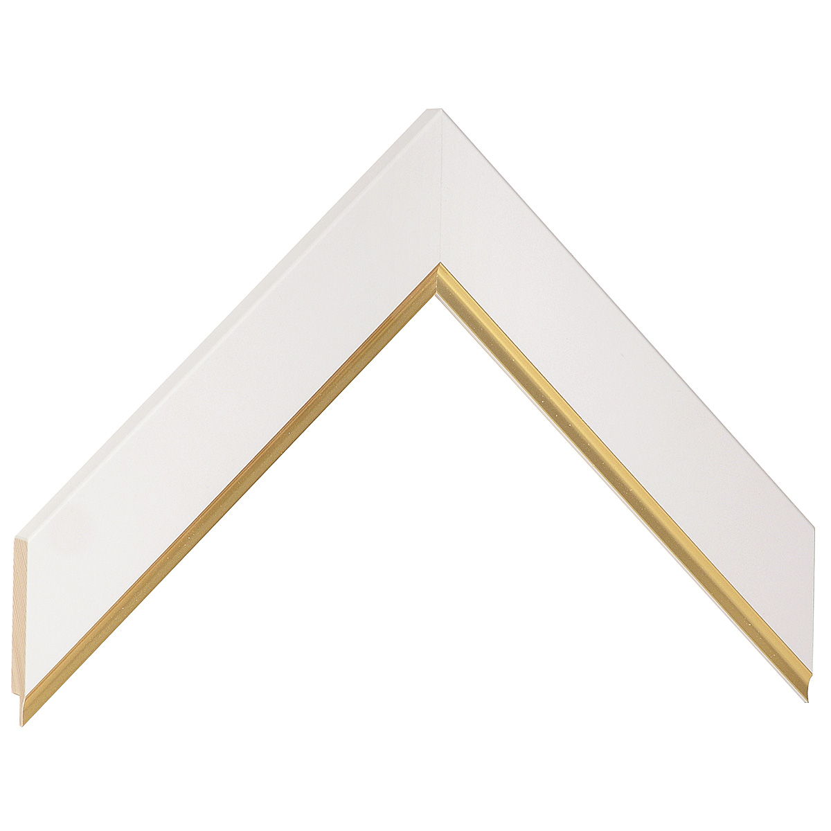 Profil pin îmbinat - Lățime 34mm Înălțime 12 - Alb, fir auriu - Mostră