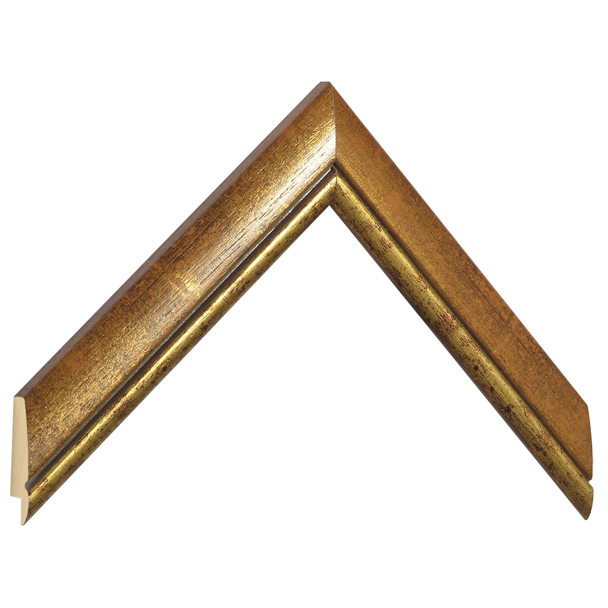 Profil pin îmbinat Lățime 30 mm - finisaj ocru cu fir auriu - Mostră
