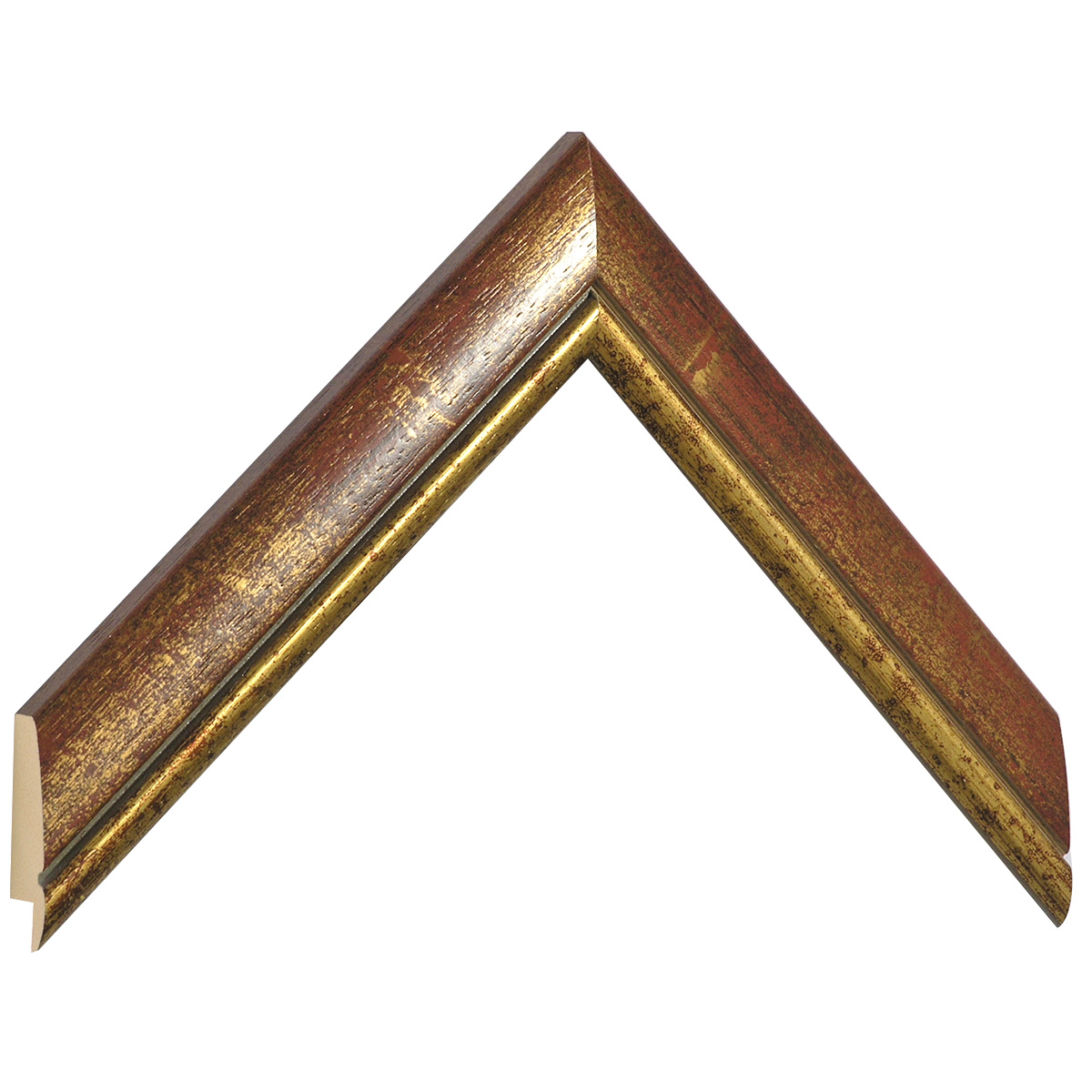 Profil pin îmbinat Lățime 30 mm - finisaj roșu cu fir auriu - Mostră