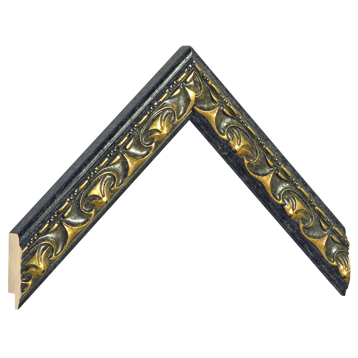 Profil ayous negru cu decorațiuni aurii în relief - Mostră