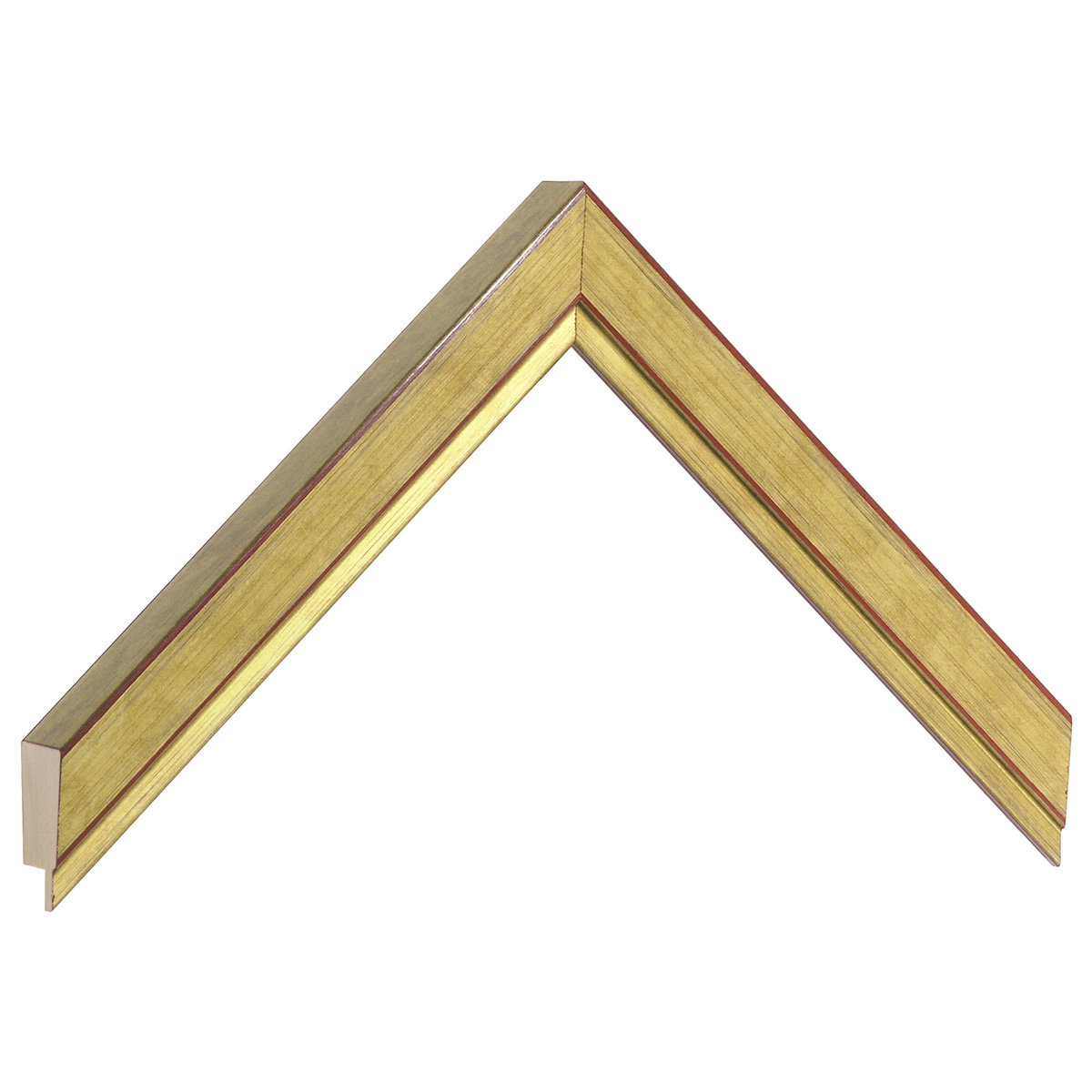Profil pin îmbinat Lățime 22 mm Înălțime 22 - finisaj auriu - Mostră