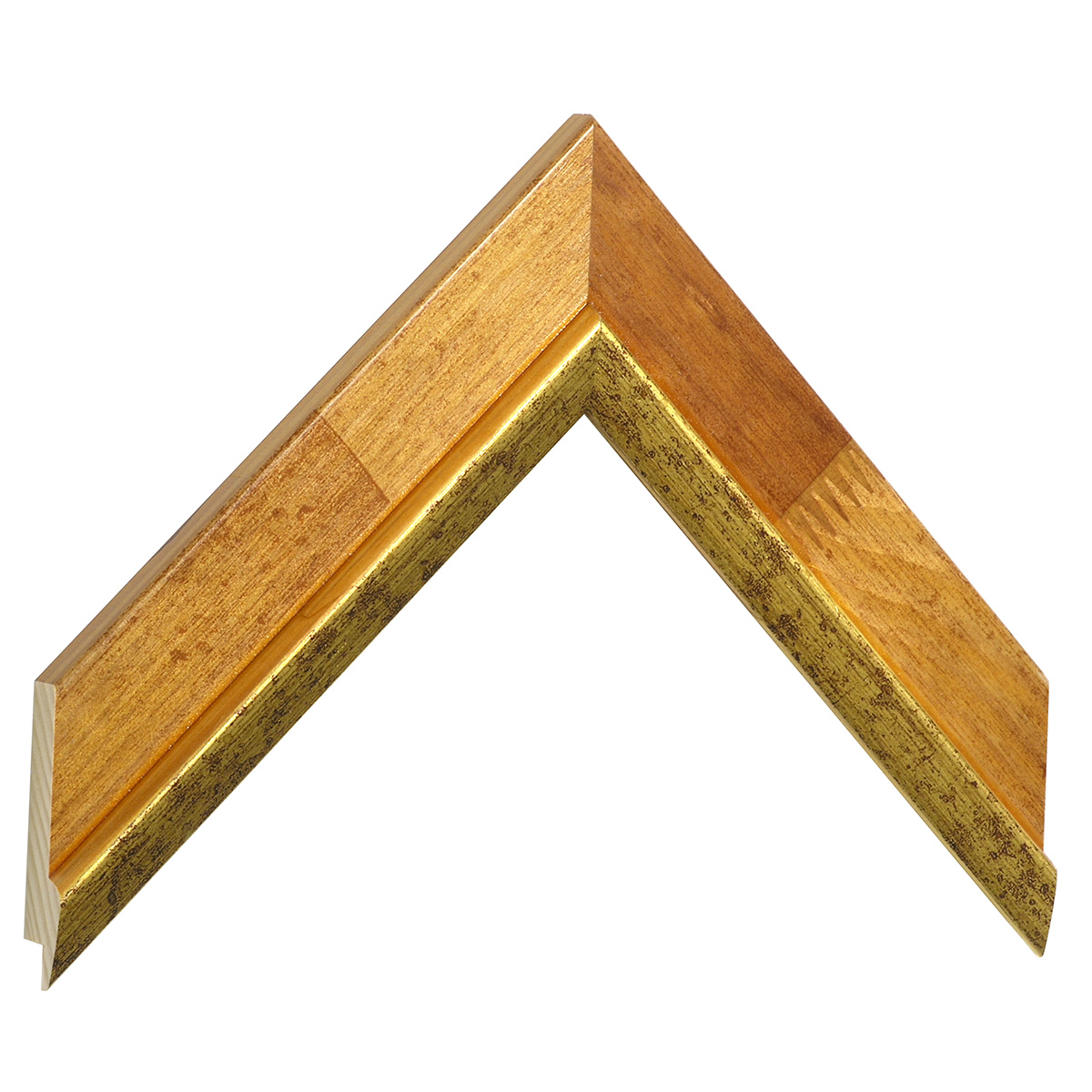 Profil pin îmbinat Lăț.39 mm - finisaj culoare ambra și fir auriu - Mostră