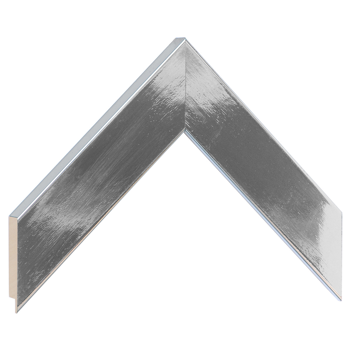 Profil ayous plat Lățime 40 mm Înălțime 16 - Argintiu lucios - Mostră