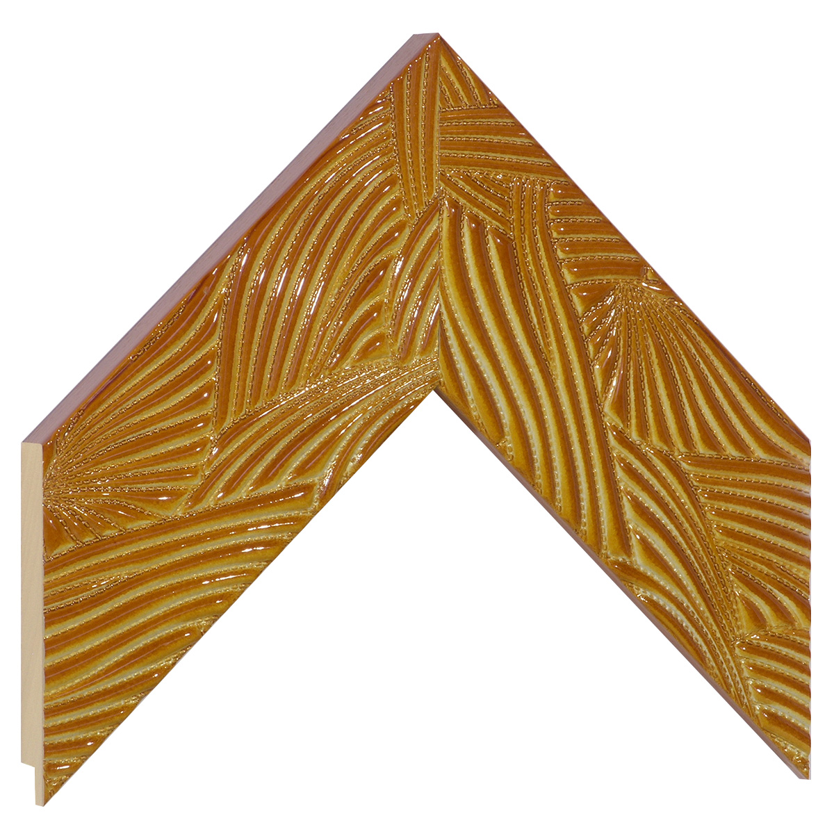 Profil ayous Lățime 65 mm - decorațiuni în relief culoare ambra - Mostră