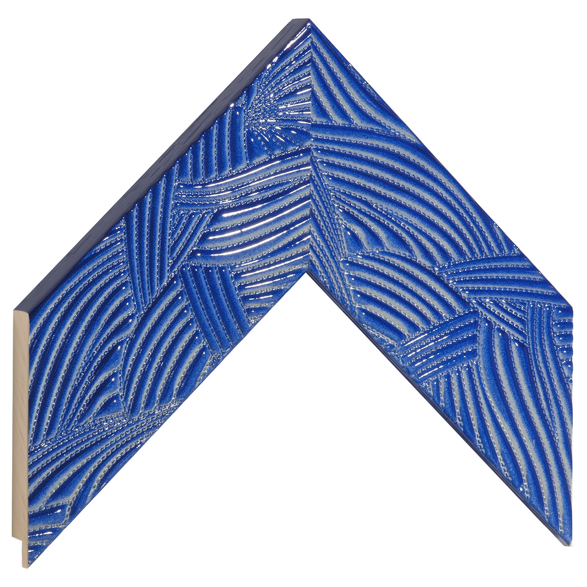 Profil ayous Lățime 65 mm - decorațiuni în relief culoare albastru - Mostră