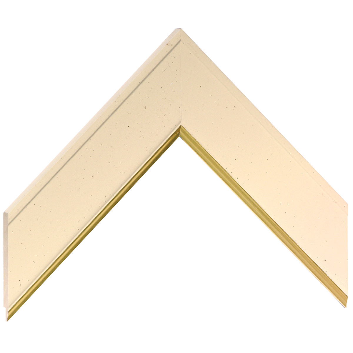 Profil pin îmbinat pt. pass - Lățime 45 mm - bej cu fir auriu - Mostră