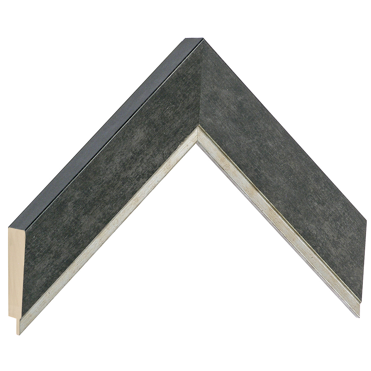 Profil pin îmbinat - Lățime 42mm Înălțime 27 - Negru, fir argintiu - Mostră