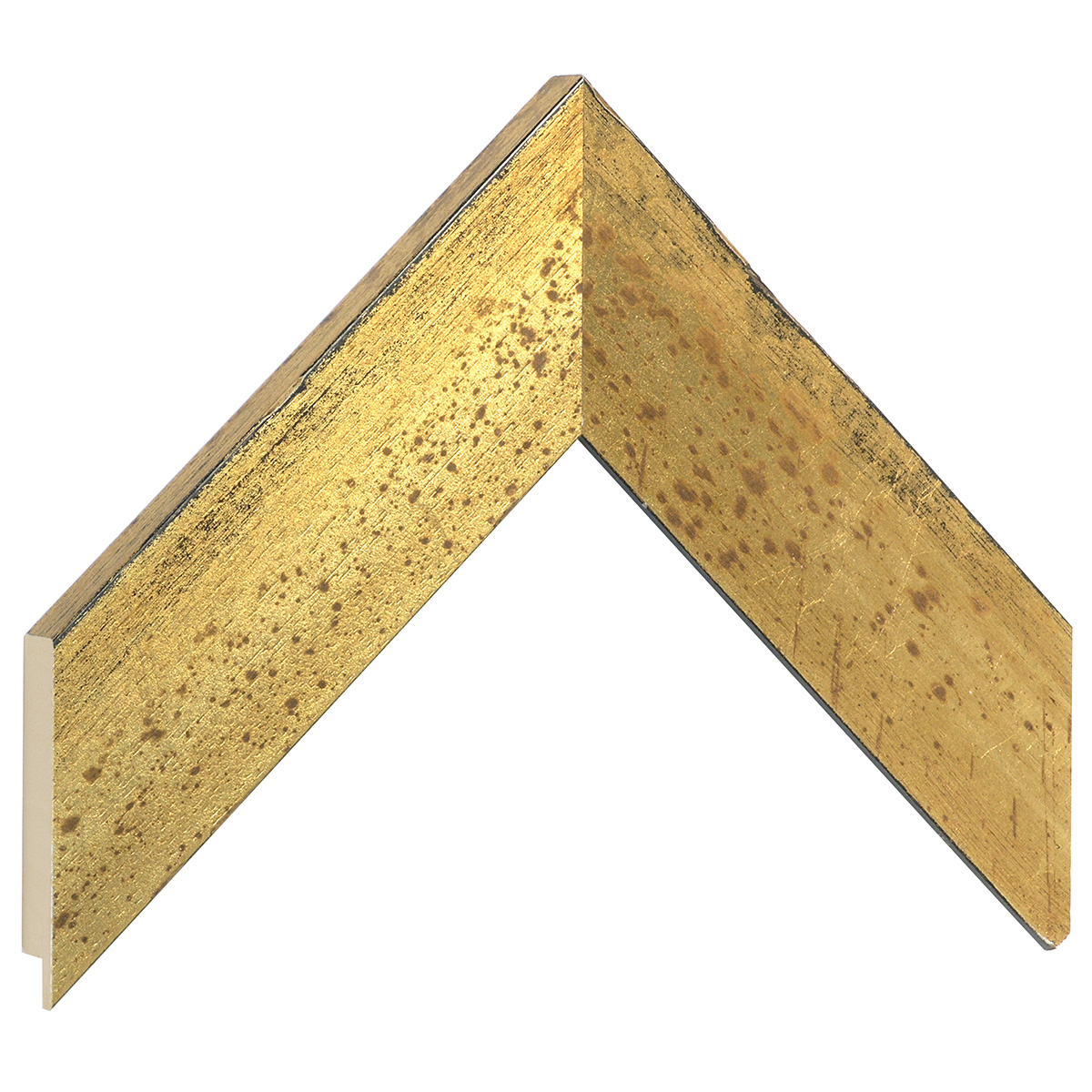 Profil ayous plat 49 mm - finisaj auriu antic - Mostră