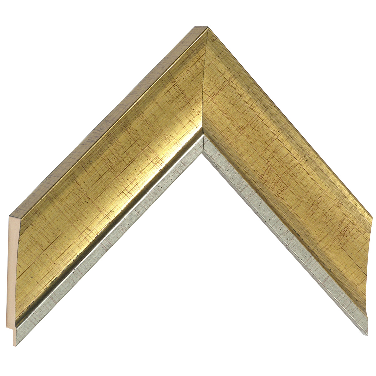 Profil pin îmbinat Lățime 50 mm - auriu cu fir argintiu - Mostră