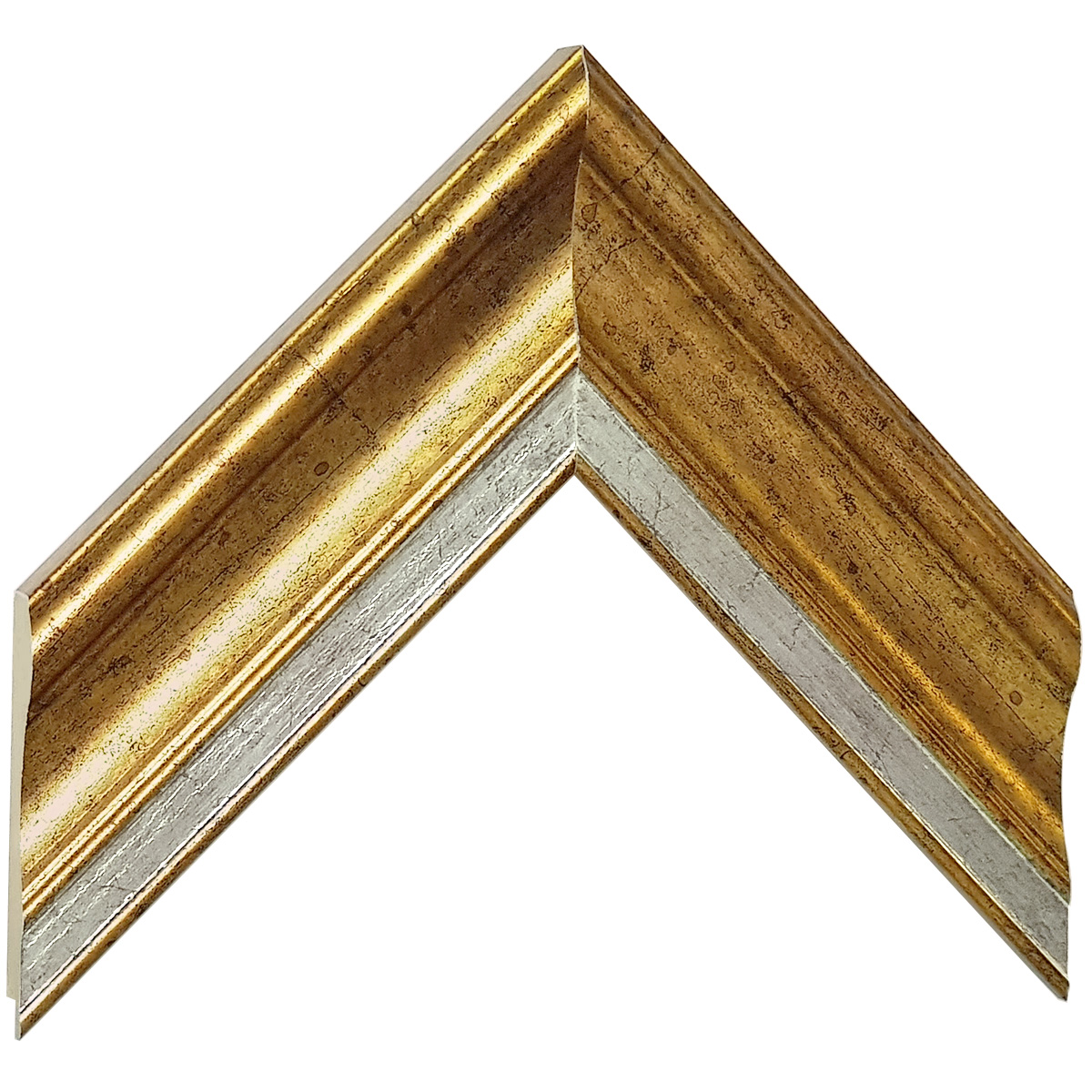 Profil pin îmbinat - Lățime 61mm Înălțime 20 - Auriu cu fir argintiu - Mostră