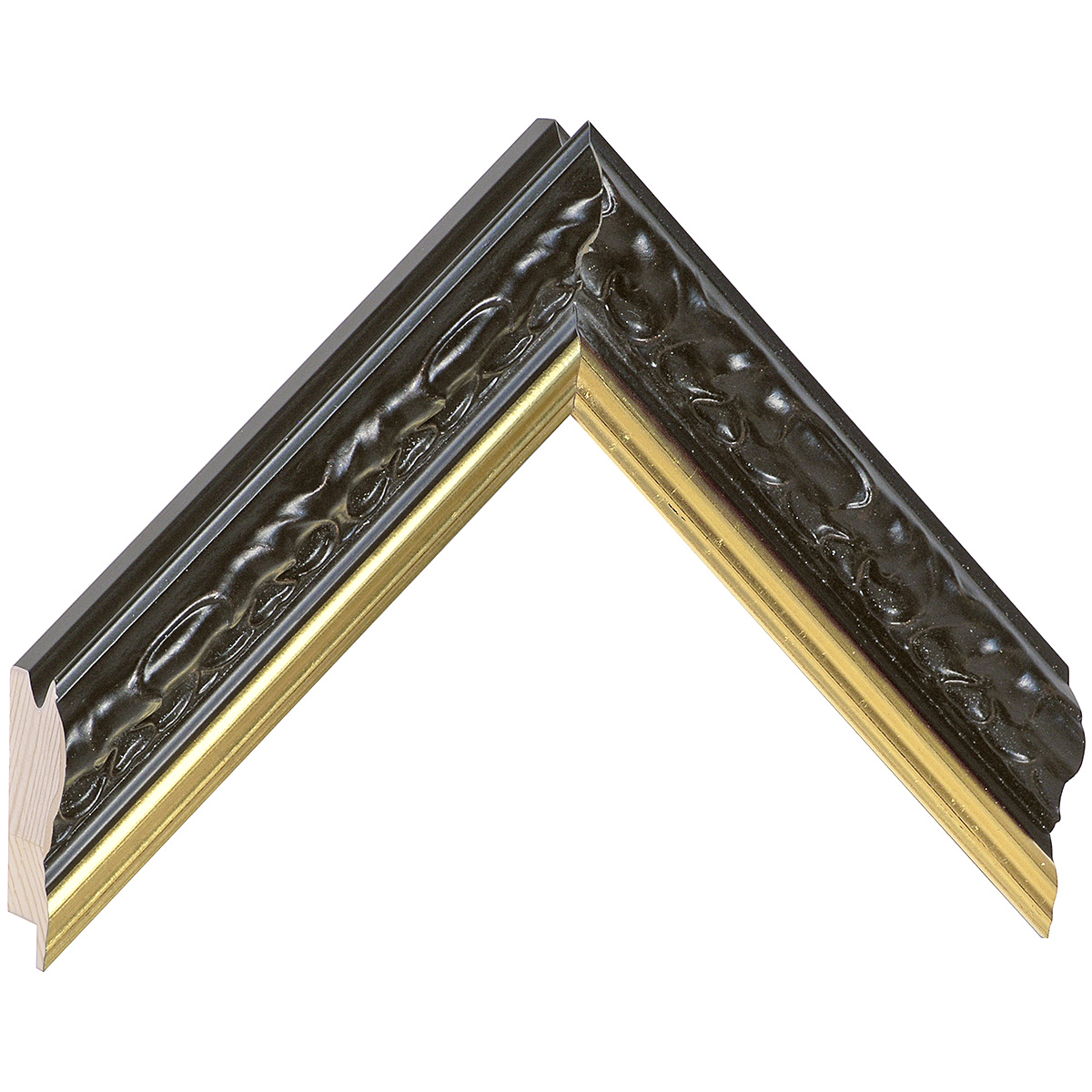 Profil pin - Lățime 40m Înălțime 40 - Negru cu decorațiuni - Mostră