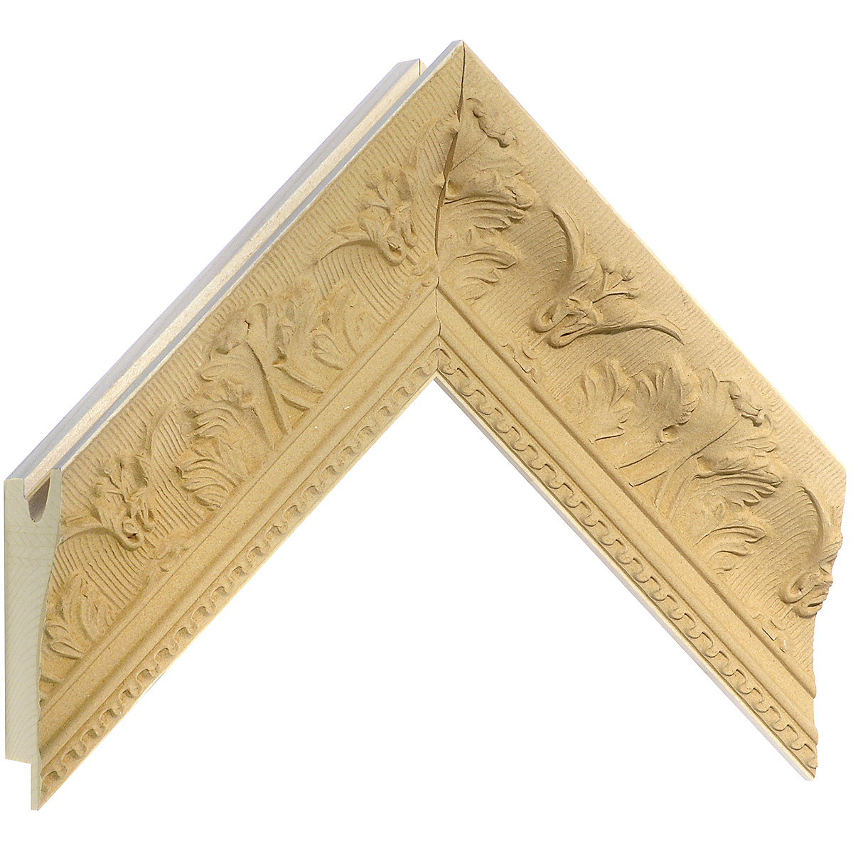 Profil brad lamelar brut cu decorațiuni - Înălț.43 mm Lăț.60 Adânc.20 - Mostră