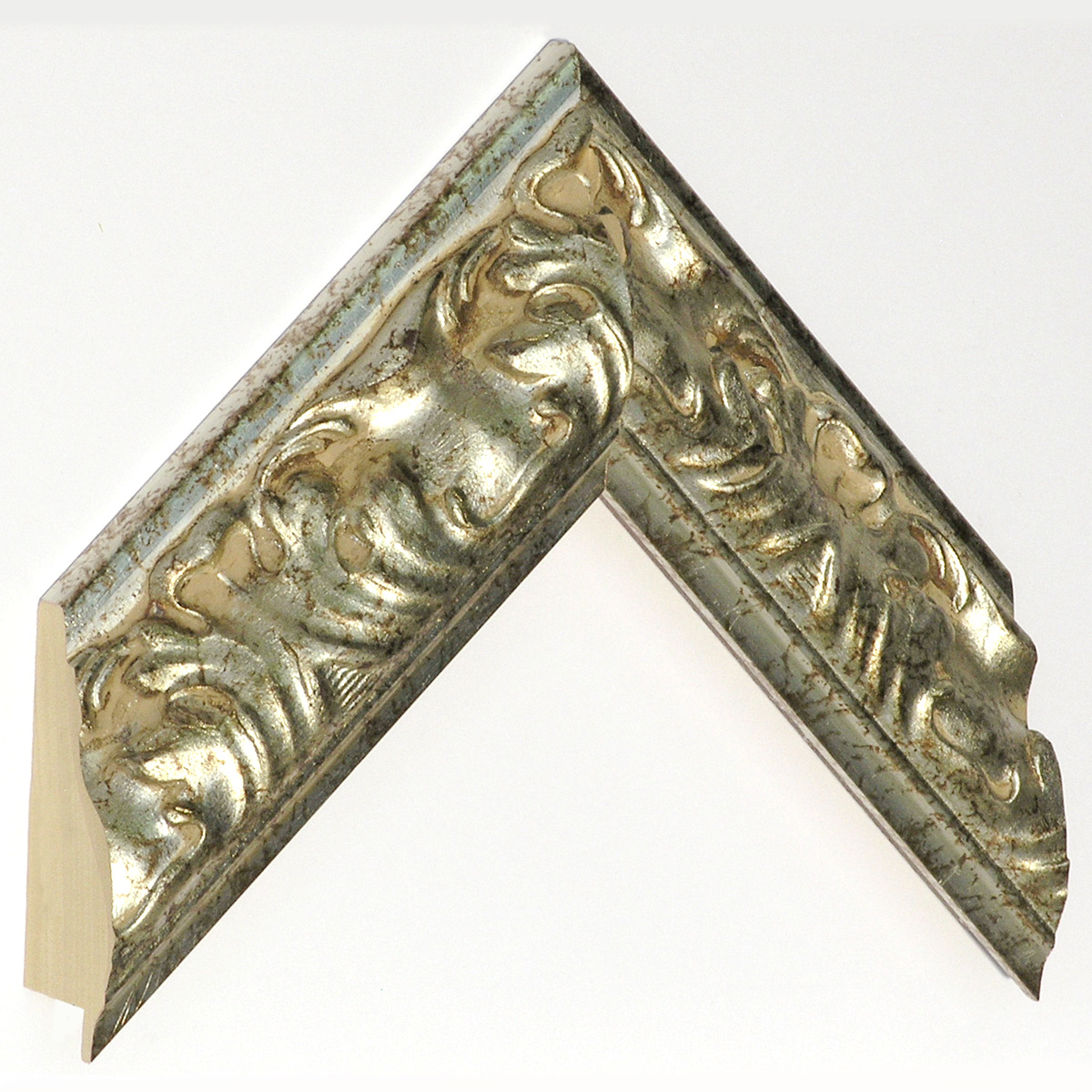 Profil ayous Lăț.55 mm Înălț.35 - argintiu, decorațiuni în relief - Mostră