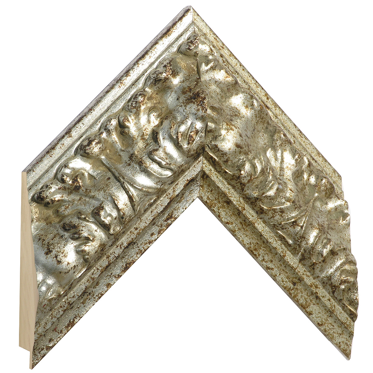 Profil pin lamelar Lăț.85 mm Înălț.45 - argintiu, decorațiuni în relie - Mostră