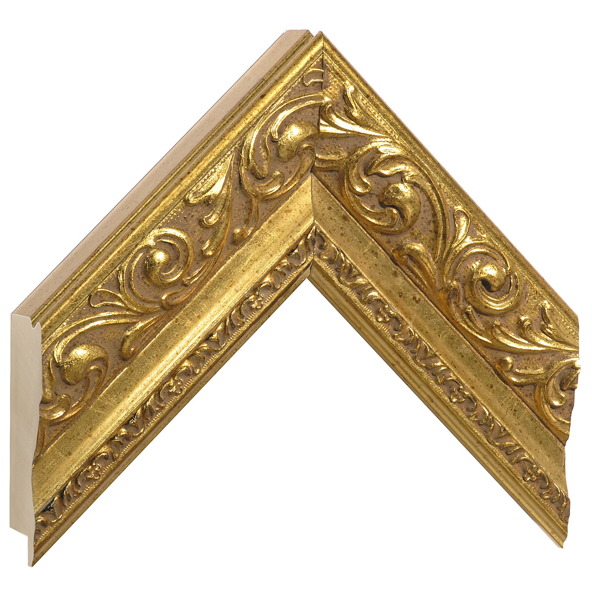Profil ayous Lăț.64 mm Înălț.44 - auriu, decorațiuni în relief - Mostră