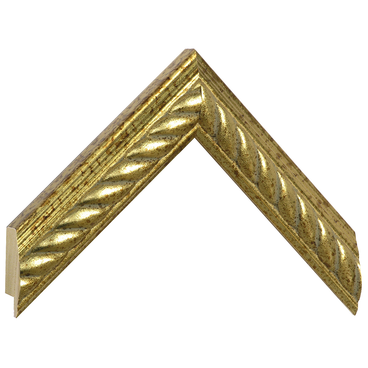 Profil ayous  Lățime 35 mm - auriu cu împletitură decorativă - Mostră