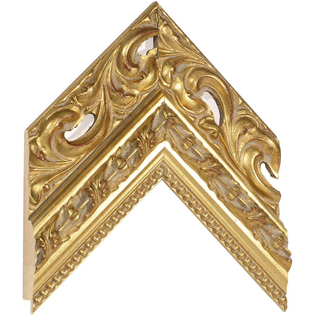 Profil pin îmbinat Lăț.100 mm - finisaj decorat - Auriu - Mostră