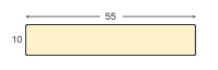 Profil ayous brut - Lățime 55 mm Grosime 10 mm - Secțiune