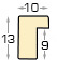Profil ramin brut - lățime 10 mm - înălțime 13 mm - Secțiune