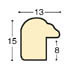 Profil pin îmbinat - Lățime 13mm Înălțime 15 - Maro cu fir auriu - Secțiune