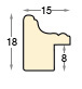 Profil ayous  Lăț.15 mm Înălț.18 - maro, canelură aurie, fir auriu - Secțiune