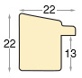 Profil pin îmbinat - Lățime 22mm Înălțime 22 - Auriu - Secțiune