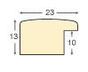 Profil ayous - Lățime 23mm Înălțime 13 - Gri de plumb - Secțiune