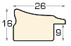 Profil pin îmbinat - Lățime 26mm Înălțime 14 - Piersică - Secțiune