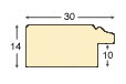 Profil ramin Lățime 30 mm - maro nuc cu fir auriu - Secțiune