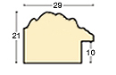 Profil ayous  Lățime 29 mm - finisaj auriu și decorațiuni în relief - Secțiune