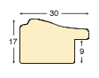 Profil brad Lățime 30 mm - nuanța verde mat - Secțiune