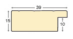 Profil ayous plat 39 mm - finisaj artizanal - gri - Secțiune